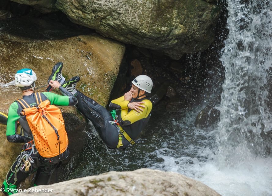 Allgäu: Starzlachklamm Canyoneering Adventure - How the 18-meter water slide closes the adventure