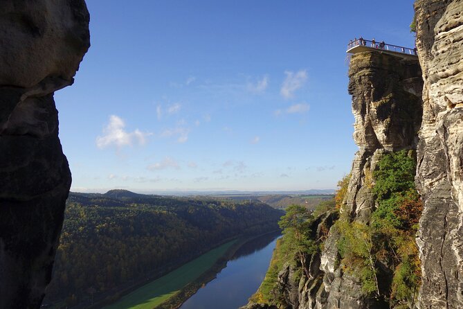 Bastei Bridge & Gorge Boat Ride – Scenic Day Trip from Dresden - Kamenice Gorge boat ride: calm water, tall sandstone, and a return climb