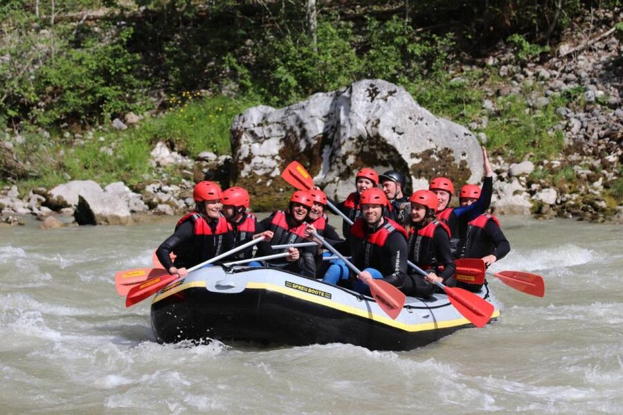 Bavaria: Action Whitewater Rafting Adventure - On the Raft at Lofer: Team Paddling and Guide-Led Fun