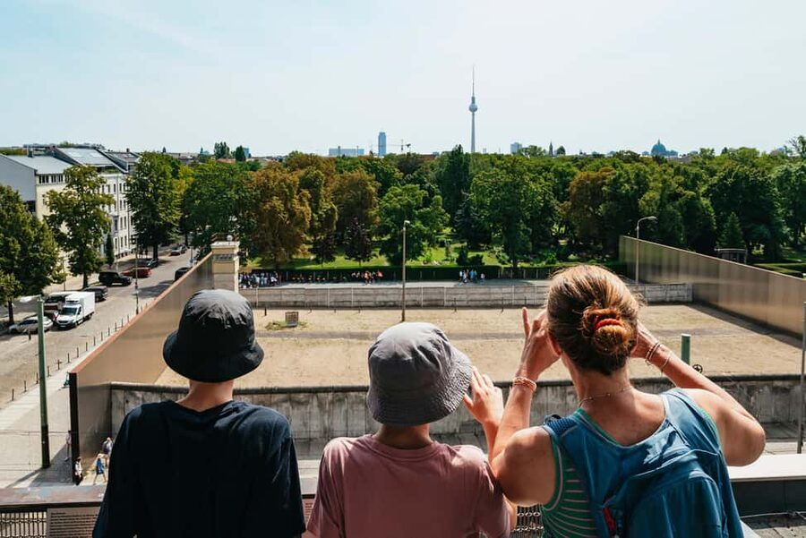 Berlin: Cold War Walking Tour on Berlin Wall Route - The former border strip lookout from a tower