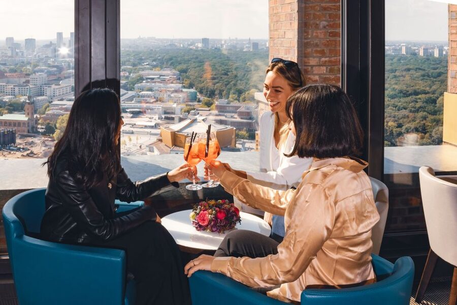 Berlin: Combo-Ticket for Panoramapunkt with Crémant at Café - Panoramapunkt at Kollhoff Tower, that 20-second lift to 100 meters