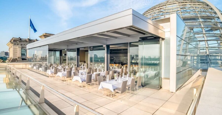 Berlin: Rooftop Lunch at the Reichstag's Käfer Restaurant - Käfer at the top: the 3-course menu and Gio Secco glass
