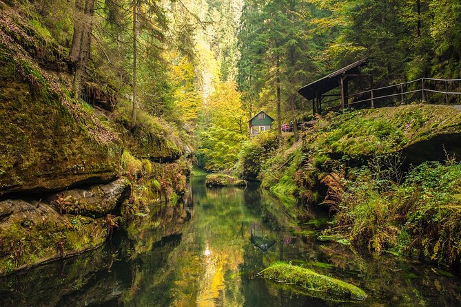 Bohemian and Saxon Switzerland All inclusive trip - Hiking Tour - Hřensko and the Czech low point, plus the WWII context