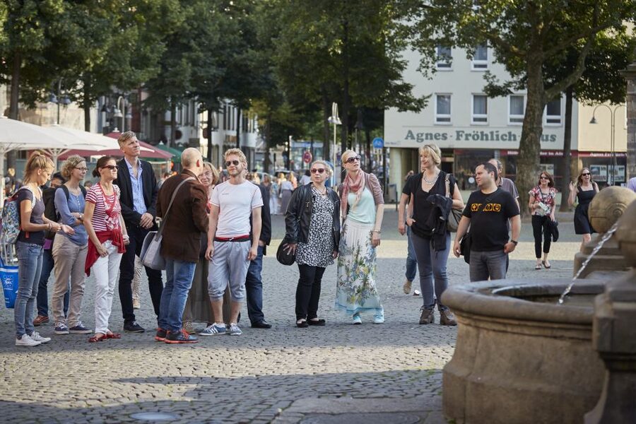 Cologne: Guided Highlights Tour with a Local - From Roncalliplatz toward the Cathedral area, built for orientation