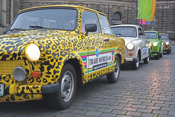 Dresden Live-Guided Self-Drive Trabi Safari City Tour 1h15min - TrabiWorld meet point to your first turns on Dresden streets