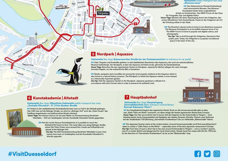 Düsseldorf: 24-Hour Hop-On Hop-Off Ticket - Meeting point at Königsallee, and how boarding usually feels