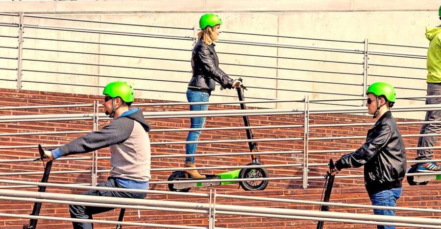 Düsseldorf: E-Scooter City Tour - Burgplatz, castle tower views, and old-town pacing