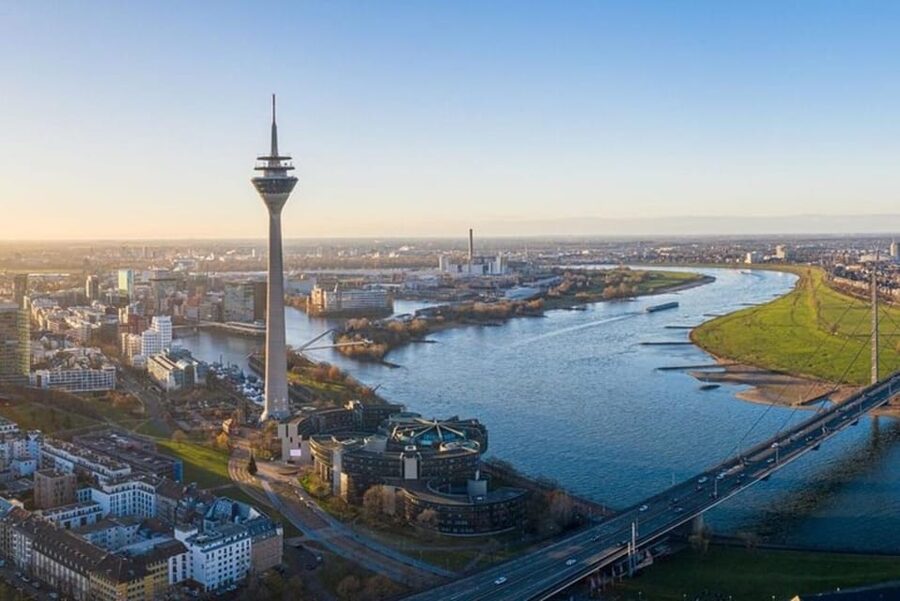 Dusseldorf : Highlights Walking tour with A Guide - Rhine Tower views plus the Rhine Neckar riverside pause