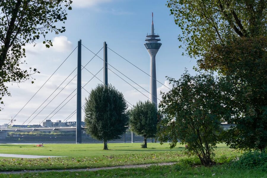 Düsseldorf: Rhine Tower Adult Entry - What you’ll see from above, Media Harbour to Königsallee