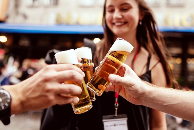 Entertaining Brewery Tour: Feel Good Package including local beer - What You Actually Get: Three Kölsch and Cologne Keepsake