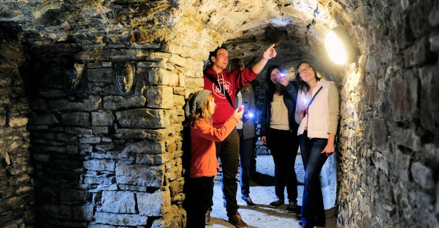 Erfurt: Guided Tour of The Petersberg Citadel - The descent: narrow winding corridors, many steps, and dark corners