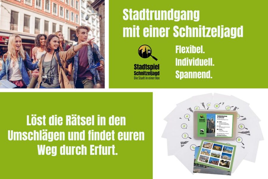 Erfurt: Schnitzeljagd, selbstgeführte Highlights-Tour - What comes in the box, and how the 11 envelopes guide you