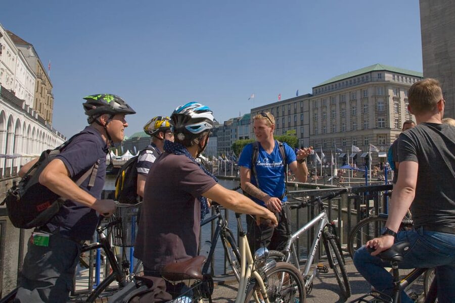 Hamburg: Guided Bike Tour - Portuguese Quarter, Landungsbrücken, and harbor scenery on your bike