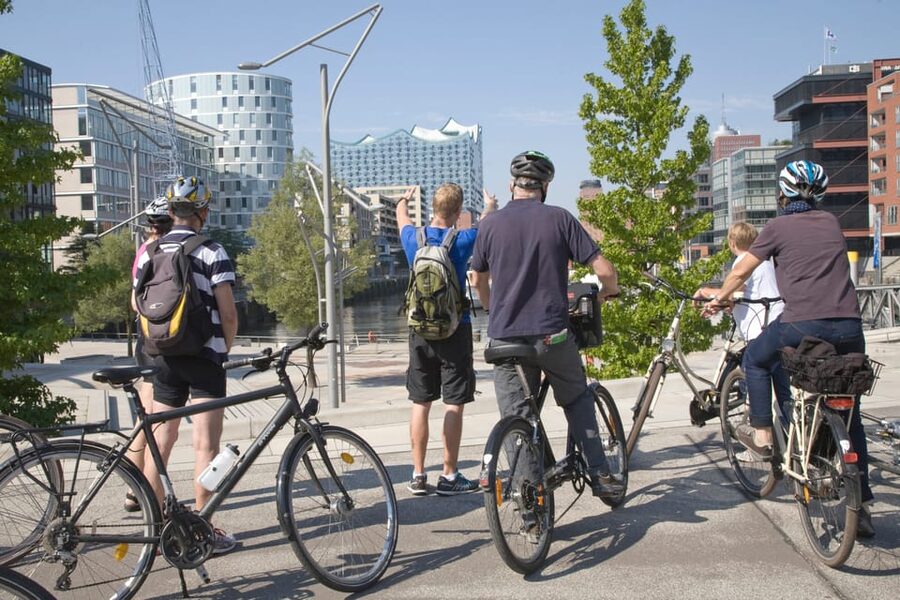 Hamburg: Guided Bike Tour - How the ride feels: helmets, phone holders, and a guide who explains