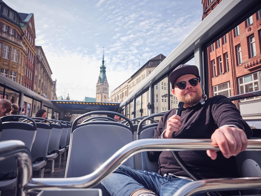 Hamburg: Hop-On Hop-Off Bus City Tour - Line F - Getting on near Hauptbahnhof and Kirchenallee, then sliding into HafenCity