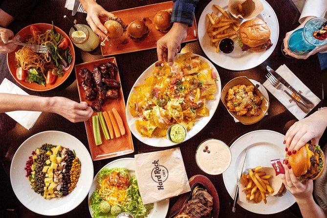 Hard Rock Cafe Cologne With Set Lunch or Dinner - Electric menu, 3 courses with a starter salad and chocolate cake