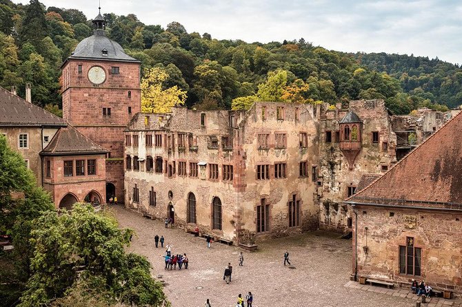 Heidelberg Castle and Old Town Tour from Frankfurt - Heidelberg Castle ruins: courtyards, terrace views, and the big barrel stop