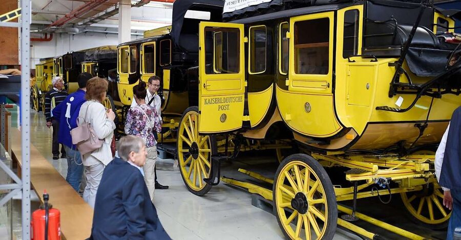 Heusenstamm:tour of the Depot of the museum of communication - Early messaging comes to life through objects, not speeches