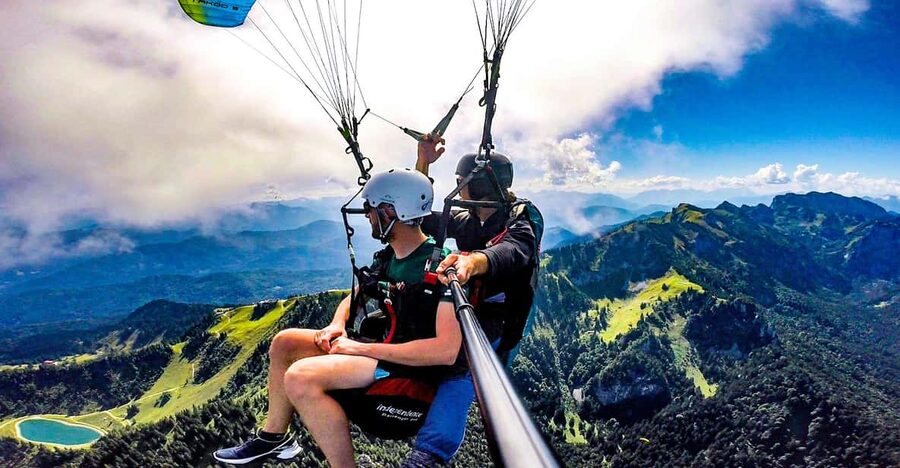 Lenggries: Tandem Paragliding Flight - Safety and comfort: harness, helmet, and a pilot you can trust