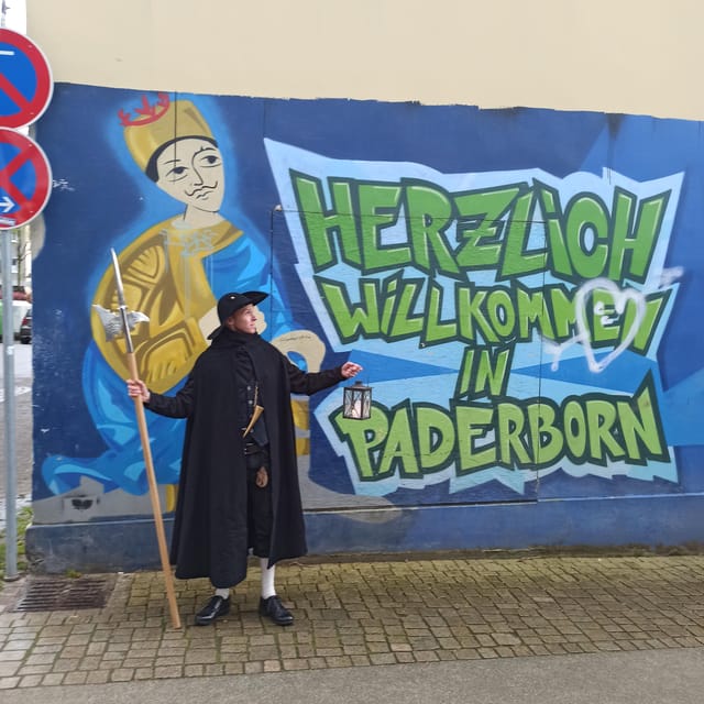 Paderborn: Nachtwächter-Führung (Erlebnistour) - The horn and live acting that make the legends feel alive
