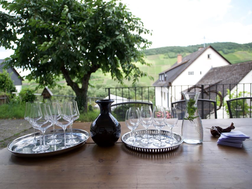 Reil, Mosel: Guided organic wine tasting and cellar tour - The tasting: 4 to 5 organic wines, bread, water, and time to ask