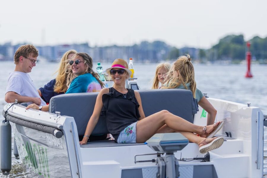 Rostock: Electric Boat Rental on the Warnow River - Rostock by E-Boat: easy control, real harbor sights