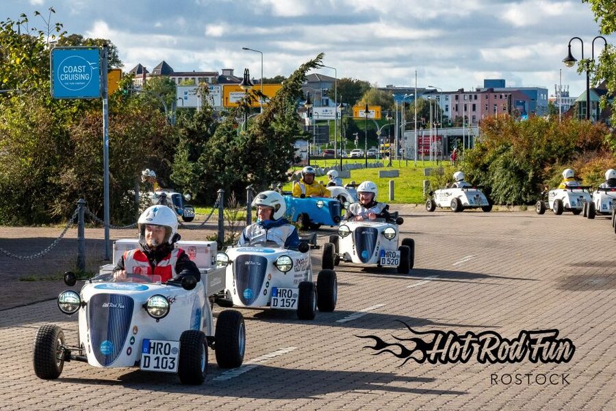 Rostock: Hot Rod Harbor City Tour - Getting Into the Wenckstern Hot Rod at Hot Rod Fun Rostock
