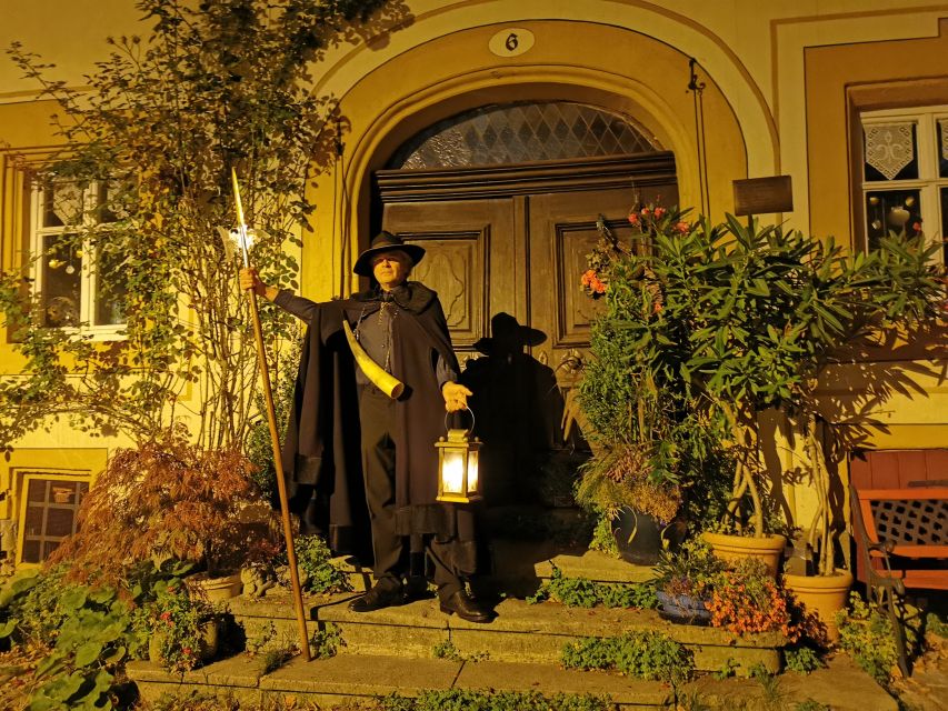 Rothenburg: Private Night Watchman Tour - St. James Church, town hall, walls, and a gateway view you will remember