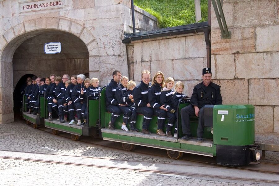 Salzburg: Sound of Music and Salt Mines Tour - Inside the salt mine: train, miners slides, and a boat ride