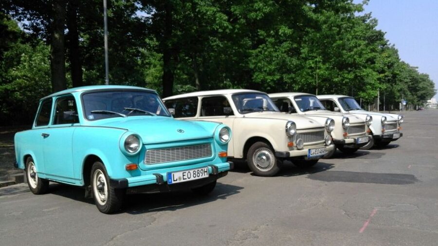 Schkeuditz: 4-Hour Vintage East German Trabant Rental - Kids, child seats, and the back-seat reality