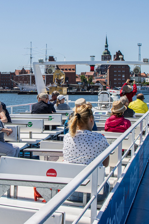 Stralsund: 1-Hour Harbor Cruise - Returning Toward Stralsund: Ozeaneum and Church Spires From Water Level
