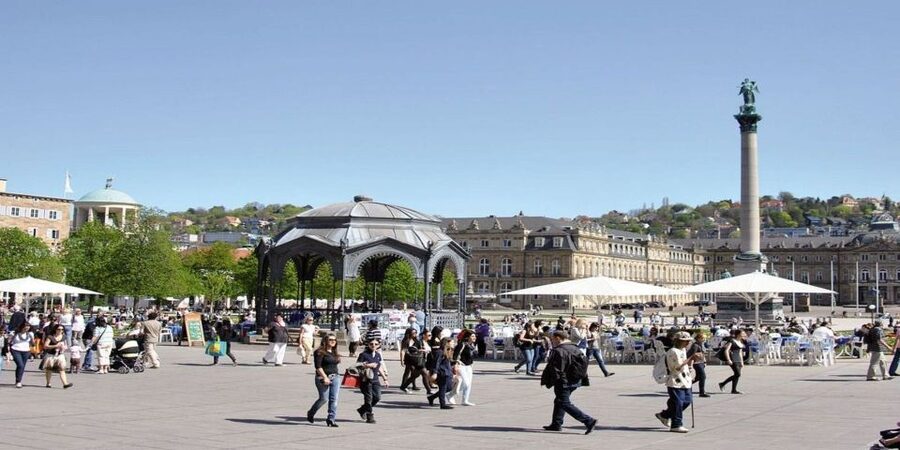 Stuttgart: City Highlights - Guided Walking Tour - Art Museum Facade: Modern Lines Beside Old Power